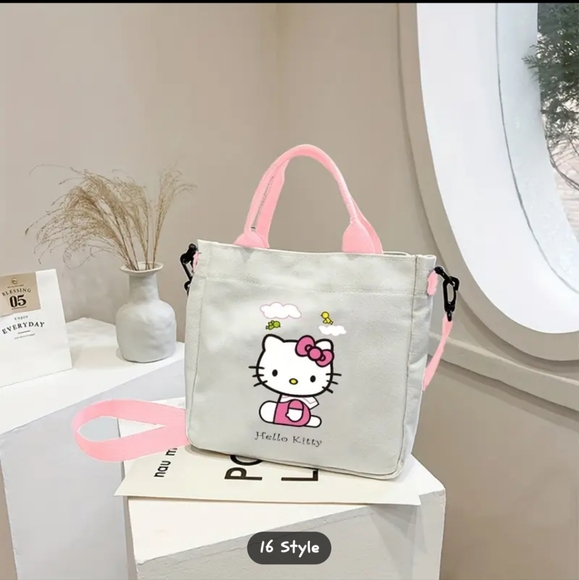 HELLO KITTY HAND BAG AND ATTACHABLE SHOULDER STRAP BAG - Picture 4 of 4
